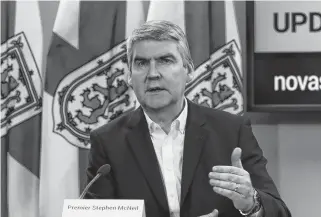  ??  ?? Premier Stephen Mcneil kept the legislatur­e locked down since early March. The current session ended on Friday.