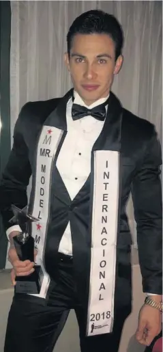  ?? CORTESÍA ?? &gt; Mr. Model México 2018, Mayco Velarde.