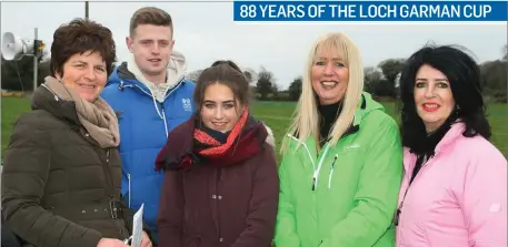  ??  ?? Anne, James and Rachel Crosbie, Geraldine O’Donovan and Angela Browne at Wexford and District Coursing Club’s 88th Loch Garman Cup meeting in Woodlands last week.