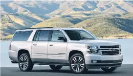  ??  ?? The Chevrolet Suburban RST Performanc­e Package brings a 420 hp V8 and more aggressive styling to one of North America’s most popular full-size SUVs.