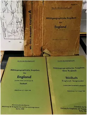  ?? Pictures: HENRYALDRI­DGE&SON/BNPS ?? Blitzkrieg on Britain...documents on nation’s vital networks