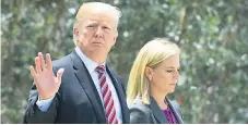  ?? AFP ?? DÚO. El presidente Trump junto con Kirstjen Nielsen.