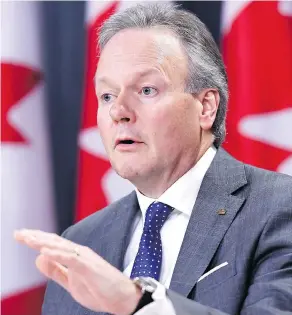  ?? JUSTIN TANG / THE CANADIAN PRESS FILES ?? Governor of the Bank of Canada Stephen Poloz and his deputies are “data dependent.”