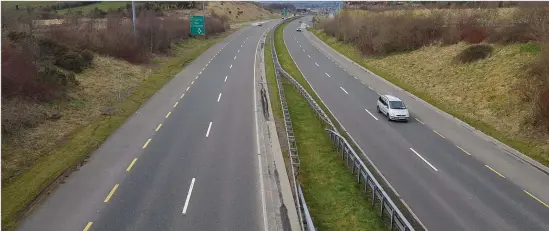  ??  ?? Almost 1.5 tonnes of litter was collected along the N4 dual carriagewa­y in Sligo. Pic: Donal Hackett.