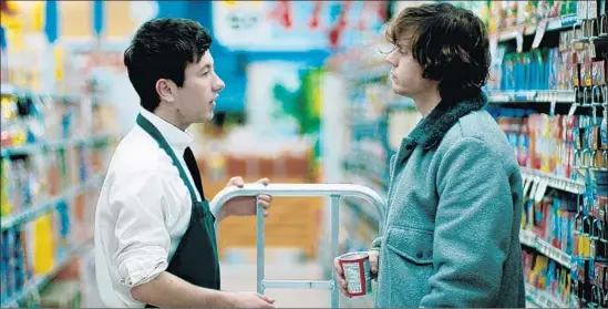  ?? Orchard ?? BARRY KEOGHAN, left, plays a college freshman who cooks up an off beat robbery scheme with his loose-cannon best friend (Evan Peters) in “American Animals.”