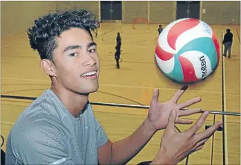  ?? Photo: KRIS DANDO ?? Volleyball verve: Ash Aiono captained the St Pat’s Town team that won the Wellington senior boys competitio­n this year, and is on the cusp of the under-18 national team.