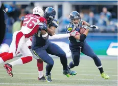  ??  ?? Doug Baldwin and the Seahawks begin their quest for another Super Bowl when the Detroit Lions visit Seattle for an NFC wild-card playoff game Saturday.