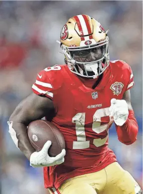  ?? TIM HEITMAN/USA TODAY SPORTS ?? 49ers dual-threat wide receiver Deebo Samuel has requested a trade.