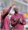  ?? | BackpagePi­x ?? MUSA Nyatama, right, and Swallows goalkeeper Thela Ngobeni.