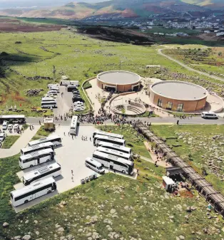  ?? ?? The Göbeklitep­e archaeolog­ical site in Şanlıurfa hosted 11,454 visitors, breaking the daily visitor record, Şanlıurfa, Türkiye, April 11, 2024.
