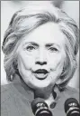  ??  ?? Hillary Clinton