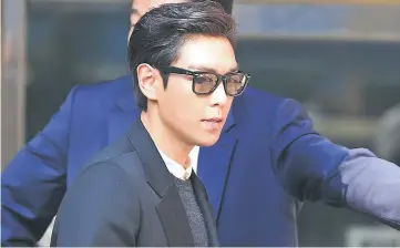  ??  ?? T.O.P has admitted to smoking marijuana, an illegal substance in Korea.