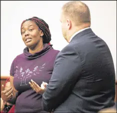  ??  ?? Hyesha Bryant explained how she grieved the loss of her child’s innocence, when she had to explain what the word “hate” meant to a 10-year-old boy following the incident. She said she forgave Norton and her crimes.