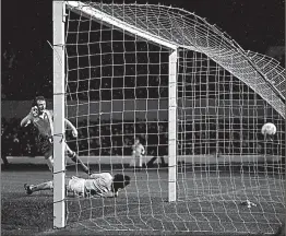  ??  ?? RED DAWN: Davie Robb scores the clinching goal for Aberdeen in their 2-1 win over Celtic in the 1976 League Cup Final, a match that proved pivotal