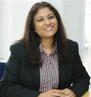  ?? Picture: Gabrielle McMillan ?? Manisha Bhula, head of Blandy & Blandy’s residentia­l property team, thinks that the Thames Valley will see a quicker recovery from the coronaviru­s pandemic than other parts of the UK
