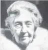  ??  ?? Agatha Christie