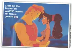  ?? ?? Szene aus dem Disney-Film von 1997: Hercules mit Megara, genannt Meg