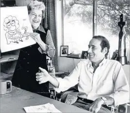  ?? Los Angeles Times Los Angeles Times ?? ‘MOMMA’ CREATOR Cartoonist Mell Lazarus with his mother, Frances, the inspiratio­n for the comic strip “Momma,” about a nagging, meddling mother.