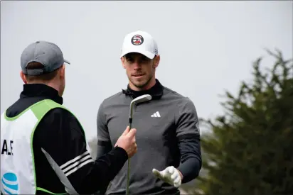  ?? MOLLY GIBBS — MONTEREY HERALD ?? Soccer star Gareth Bale was one of the new additions to celebrity field at the AT&T Pebble Beach Pro-Am.