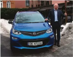  ?? ALLE FOTO: NTB SCANPIX ?? COMEBACK: Merkesjef for Opel, Johnny Danielsen, åpner opp for salg av Ampera-e igjen, etter at leveringst­røbbel gjorde at man ikke kunne bestille den i Norge.