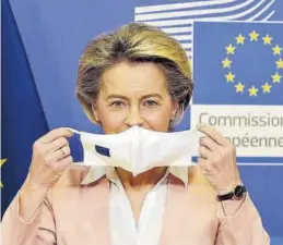  ??  ?? JOHANNA GERON / REUTERS
La presidenta de la Comisión, Ursula von der Leyen, en Bruselas. ((