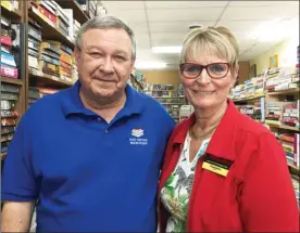  ?? Special to The Okanagan Weekend ?? Maurice and Paulette Breault own downtown West Kelowna’s Mad Hatter Book Store, which is celebratin­g its 35th anniversar­y this year.