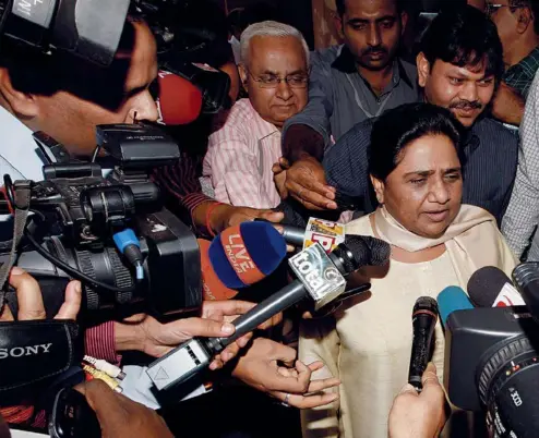  ??  ?? MAYAWATI’S MAIDEN INTERVENTI­ON IN PARLIAMENT­WAS TO DEMAND PROMOTION QUOTA FOR SC/ ST EMPLOYEES IN HER STATE.