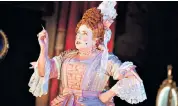  ??  ?? Self-deluded fop: Caroline Quentin is a joy as Lady Fancyfull, in The Provoked Wife