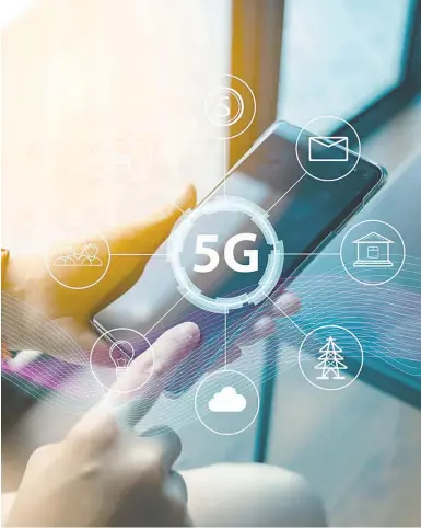  ?? ?? Las veloces redes 5G requieren de nuevos celulares, los que ya se venden en el país