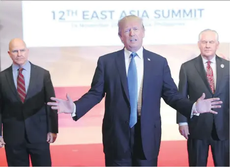  ?? ANDREW HARNIK/ THE ASSOCIATED PRESS ?? U. S. President Donald Trump, during his recent trip to Asia, took Japan, China and others to task for perceived unfair trade practices. In this era of fake news, a myth can endure for ages, including the purported scourge of trade deficits, says Joe...