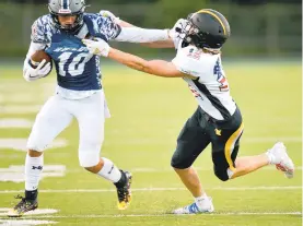  ?? MONICA CABRERA/THE MORNING CALL ?? Northern Lehigh’s Trevor Amorim, left, is the program’s career receiving yardage leader and has a chance to break two other school marks.