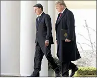  ?? The New York Times/DOUG MILLS ?? Brazilian President Jair Bolsonaro and President Donald Trump walk to a news conference Tuesday at the White House. Trump said he would like to make Brazil part of NATO, although Brazil doesn’t qualify for membership.