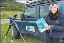  ??  ?? Sarah Lawrence, biosecurit­y officer for West and Central Scotland, with some of the informatio­n packs.