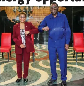  ?? Photo: State House ?? Welcome… A US delegation, led by congresswo­man Karen Bass, met with President Hage Geingob and some cabinet ministers at State House on Friday.