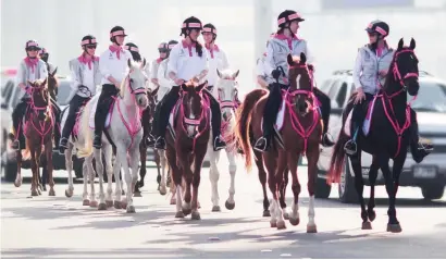  ?? ?? Australian Nader Nassar and 100 others will embark on a pan-uae horseback ride this Saturday to raise breast cancer awareness. — supplied photos