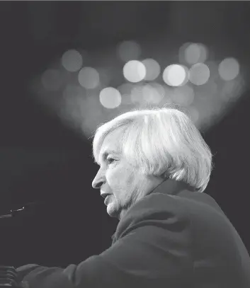  ?? ANDREW HARRER/BLOOMBERG ?? Janet Yellen has proven to be the best person to head the Federal Reserve, writes Joe Chidley, yet U.S. President Donald Trump ditched the woman largely behind America’s economic stability.