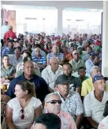  ?? F.E ?? Los ganaderos se congregaro­n ayer en una asamblea realizada en Hato Mayor.