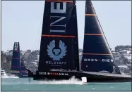  ??  ?? RIDING A WAVE: INEOS Team UK yacht in action