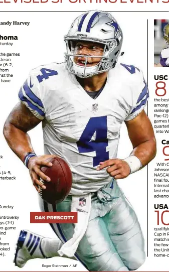  ?? Roger Steinman / AP ?? DAK PRESCOTT