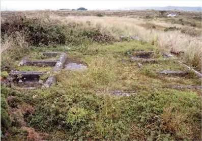  ??  ?? Above: Foundation­s of the shower block in the guards’ area of the camp