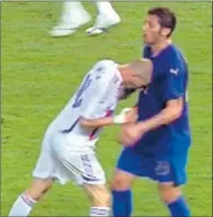  ?? ?? El cabezado de Zidane a Materazzi en 2006.
