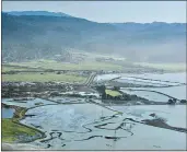  ?? COURTESY OF HUMBOLDT STATE UNIVERSITY ?? An aerial photograph of the February 2020 King Tides.