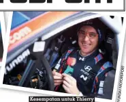  ?? ?? Kesempatan untuk Thierry Neuville dan Hyundai untuk juara dunia konstrukto­r dan pembalap
T R O P S R O T M I A D N U Y H