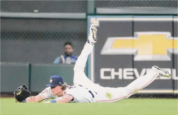  ?? Karen Warren/Staff photograph­er ?? The Astros like they way Jake Meyers plays defense in center field but need him to return to form at the plate after a sharp falloff in a disjointed 2022 season.