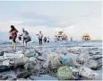  ??  ?? Plastic on a beach: the Commonweal­th is ‘uniquely placed’ to tackle this pollution