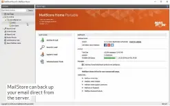  ??  ?? MailStore can back up your email direct from the server.