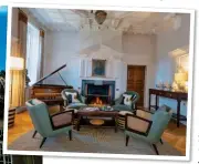  ??  ?? ELEGANCE WITH STYLE: Fowey Hall and, above, a cosy lounge