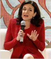  ??  ?? Sheryl Sandberg is bearing the brunt of all the criticism levelled at Facebook