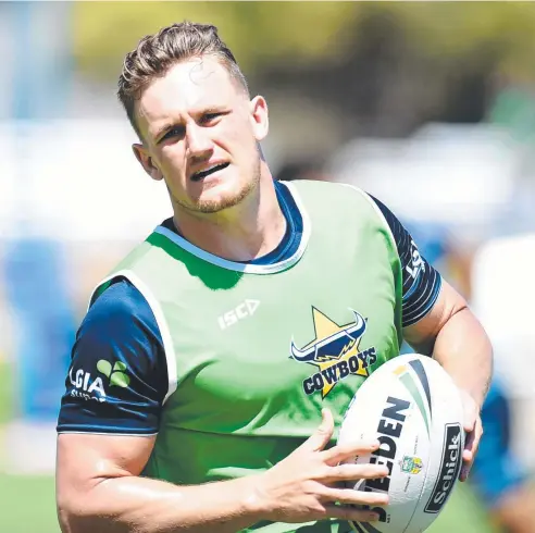  ??  ?? STAYING PUT: Coen Hess at North Queensland Cowboys training at Townsville Sports Reserve. Picture: ALIX SWEENEY