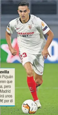  ??  ?? Reguilón, en el partido de cuartos de la Europa League en el que el Sevilla pasó a semis.